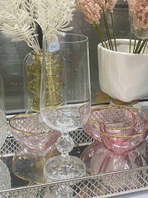 Набір келихів для вина пива 6 шт BOHEMIA "Claudia" 280 мл прозоре скло з гарною ніжкою Київ - фото 3