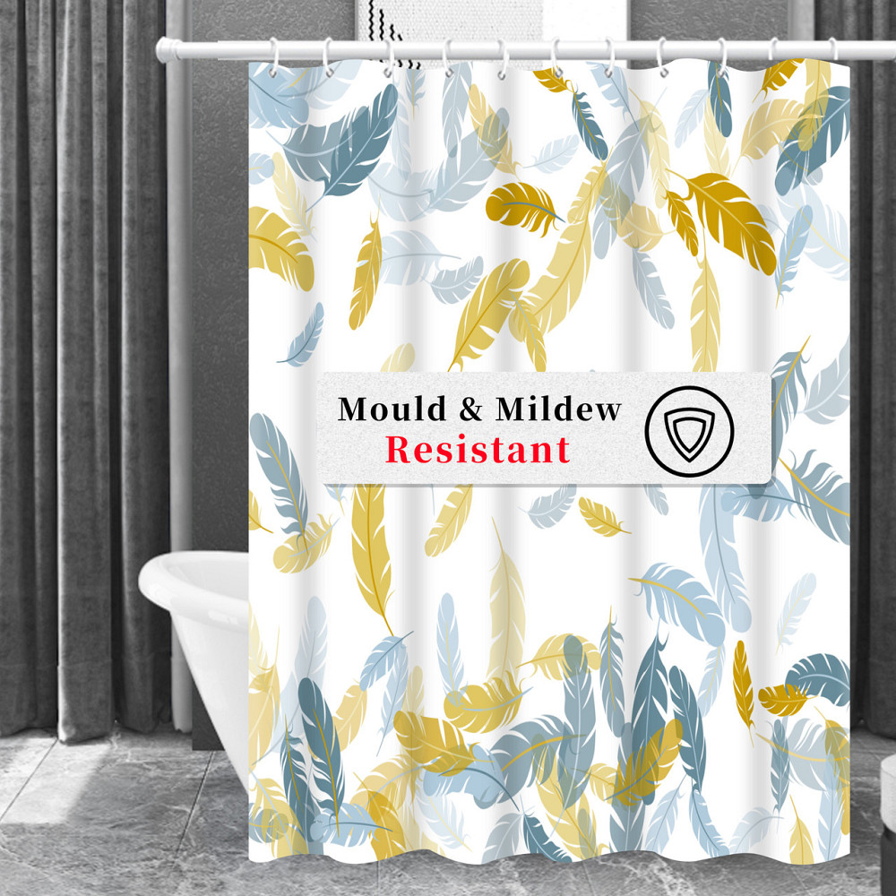 Шторка для ванны из полиэстера водонепроницаемая Bathlux 180x180 см с кольцами, занавеска для ванной комнаты Каменец-Подольский - изображение 2