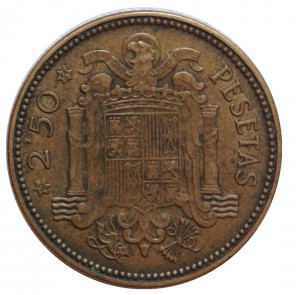 Монета 2,5 песети. 1953 рік, Іспанія.(Г) Полтава - фото 1