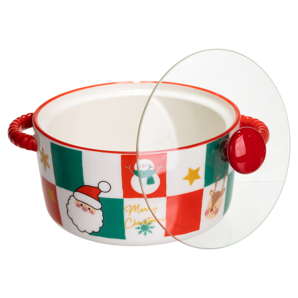Супниця порцелянова Christmas новорічна 800 (мл) з кришкою Yiwu FM-CS-9C Коломия - фото 4