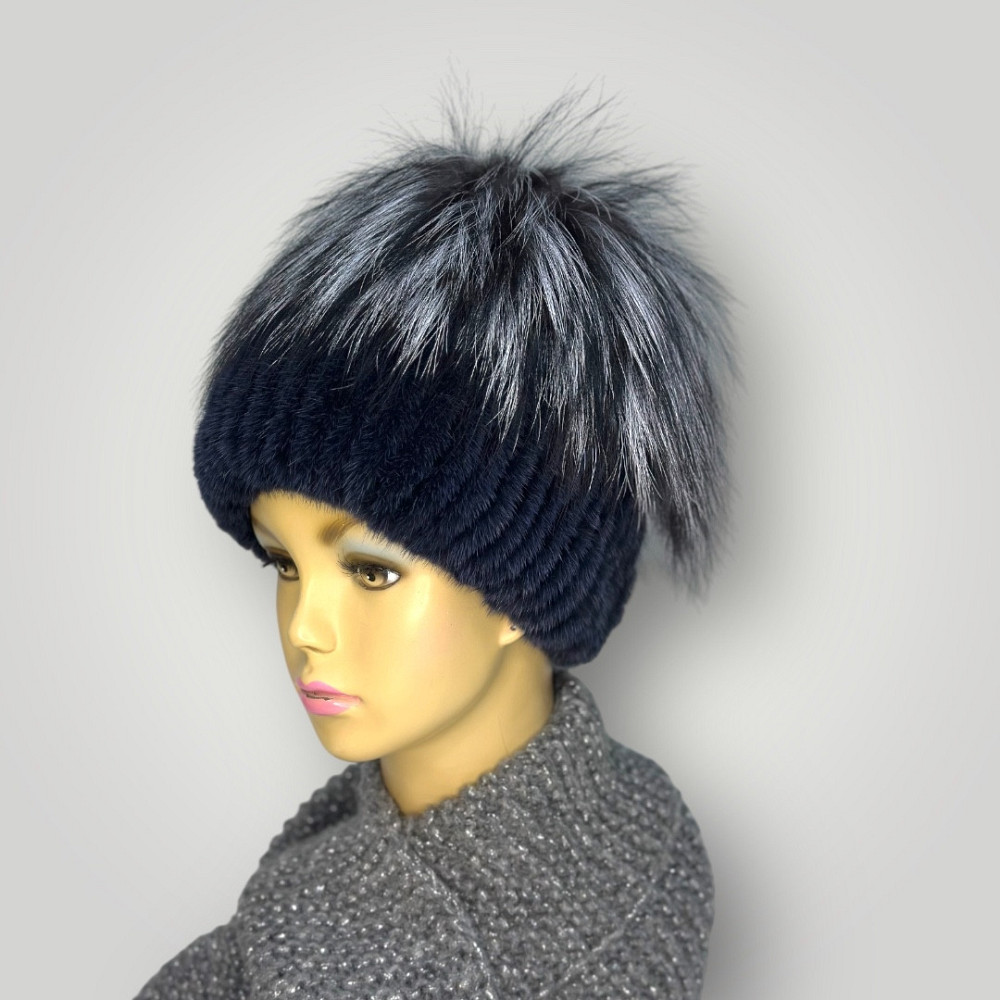 Шапка меховая женская Сюзанна Графитовый Харьков - изображение 1