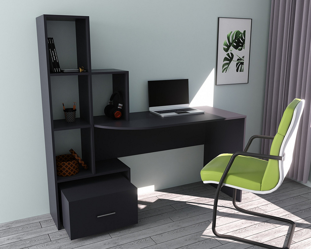 Стіл письмовий СП-1 №2, Антрацит, 1500/550/1500 Львів - фото 2