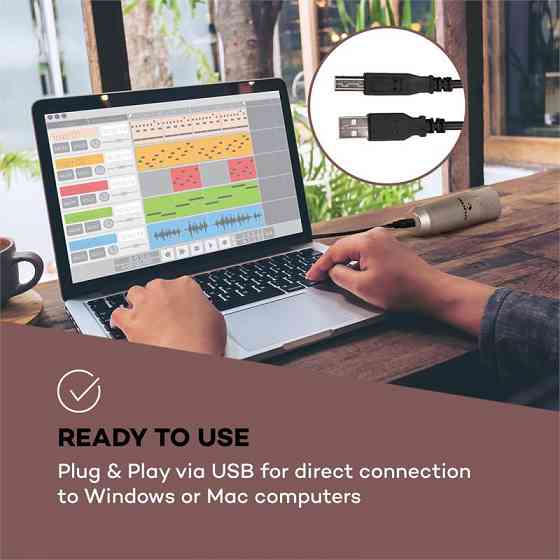 MIC-920 Комплект USB-мікрофонів V1 конденсаторний мікрофон/штатив/захист від попмузики Кардіоїдна Рівне