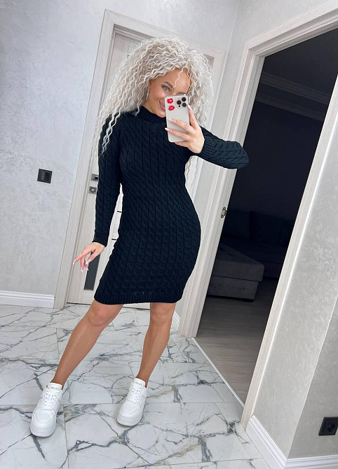 Женское стильное вязаное платье туника зигзаг.  42-48р. Київ - фото 13