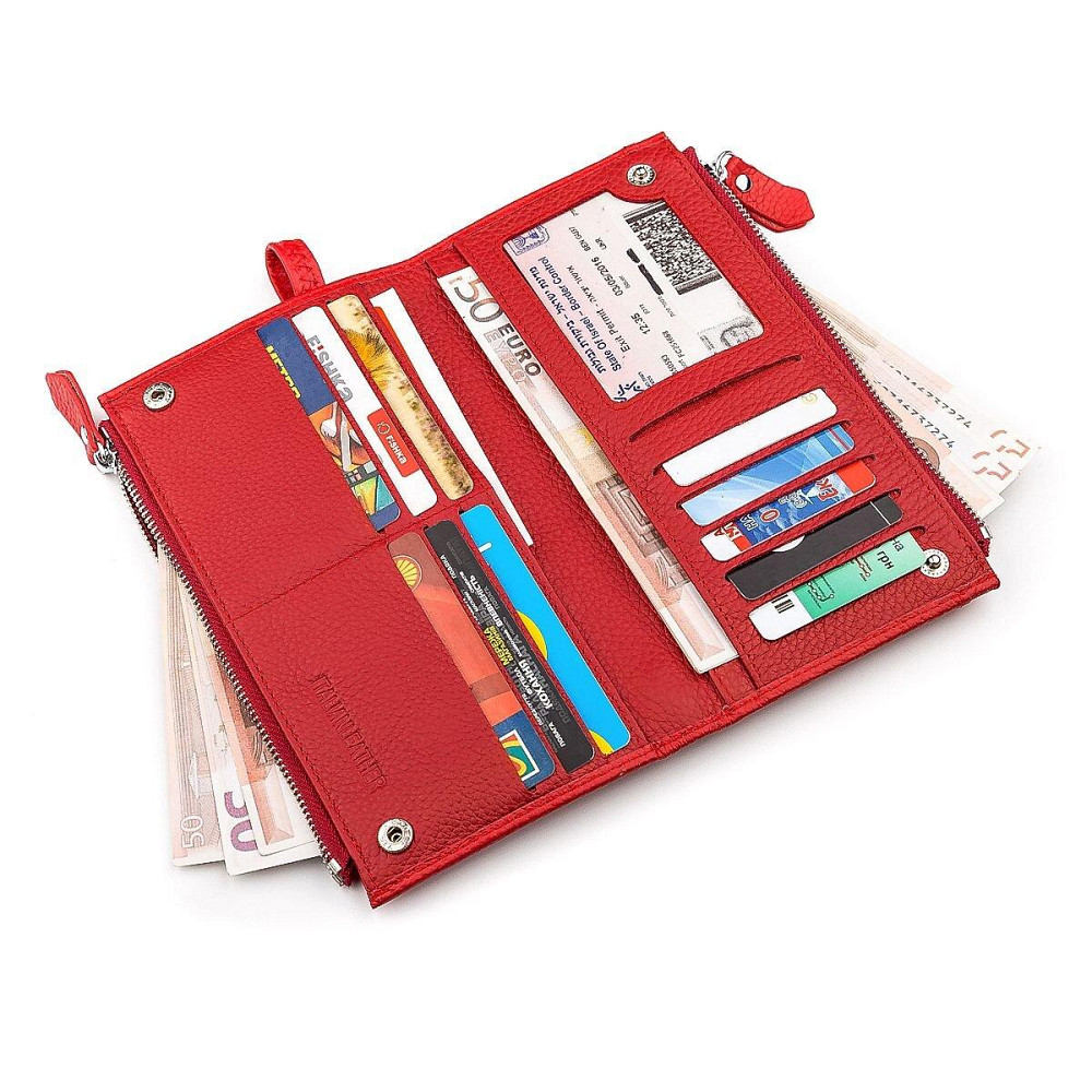 Кошелек женский многофункциональный Красный (ST Leather) Киев - изображение 3