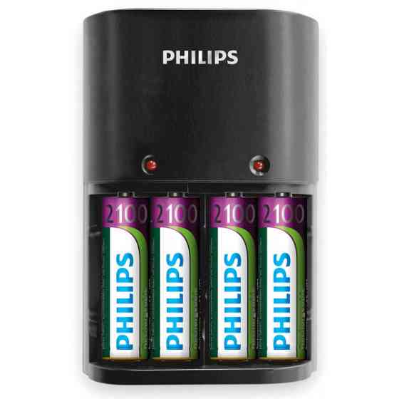 Зарядний пристрій Philips Battery charger SCB1490NB/12 + 4 акумулятори AA 2100 Ni-MH mAh (SCB1490NB/12) Киев