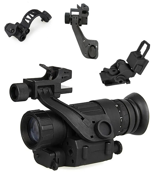 Тактический монокуляр ночного видения Night Vision PVS-14 + адаптер на шлем L4G24 + J-arm Mount + Рог дугой Винница - изображение 1