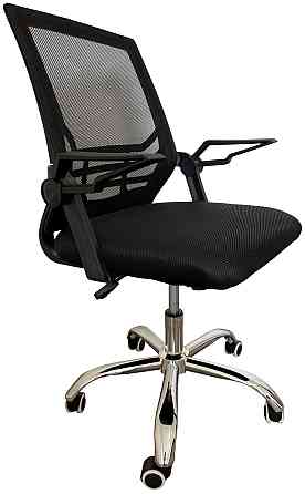 Офисное кресло руководителя Tehforward Flex хром Tilt Черный Днепр