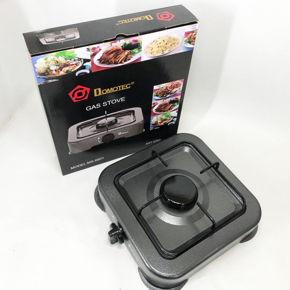 Газовая плита DOMOTEC MS-6601 на 1 конфорку. Цвет: серый IS-75 Львов - изображение 1