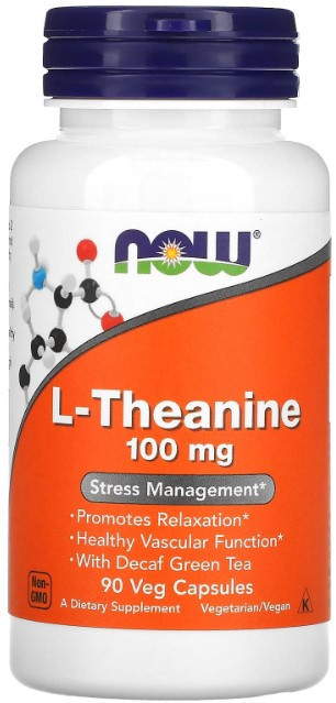 L-теанін Now Foods L-Theanine 100 мг 90 вегетаріанських капсул Київ - фото 1