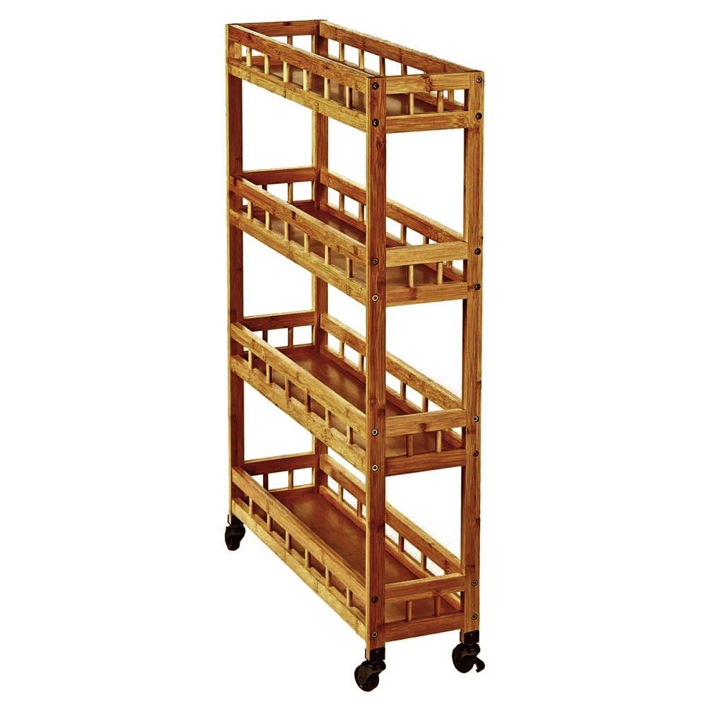 Етажерка для ванної на коліщатах "Шеріл" охра Миколаїв - фото 1