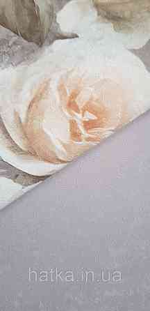 Шпалери вінілові на флізеліні Sintra Adria метрові під венеціанську штукатурку перламутрові коричневі із сірим Київ