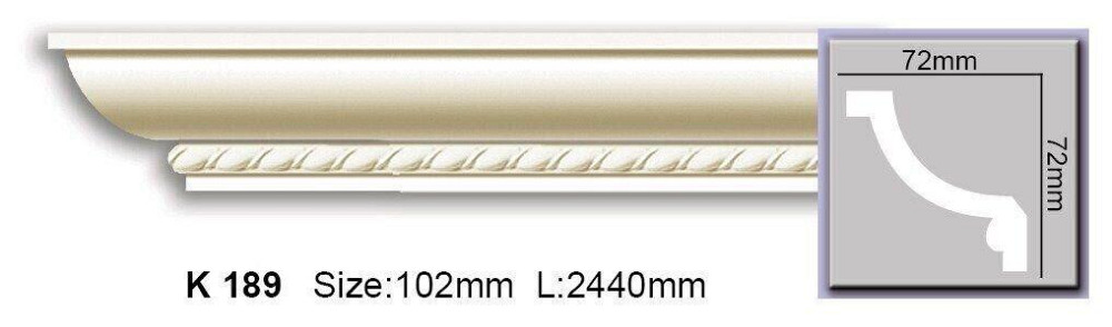 Карниз с орнаментом полиуретановый Harmony K 189 Днепр - изображение 1