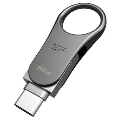 USB флеш накопитель Silicon Power 64GB Mobile C80 Silver USB 3.2 (SP064GBUC3C80V1S) Винница - изображение 2