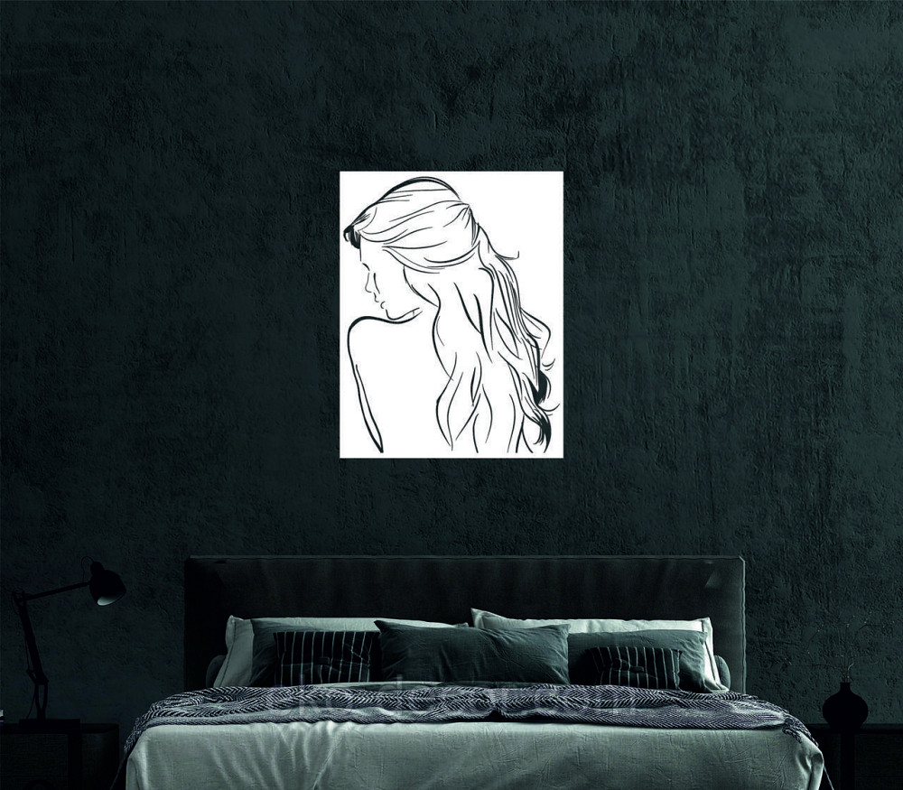 Декоративное настенное Панно «Девушка» Декор на стену 70*54 см, Белый Киев - изображение 4