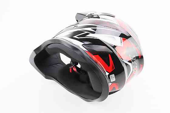 Шолом кросовий/ендуро/АТV BLD-819-7 L (59-60см), ЧОРНО-ЧЕРВОНИЙ Киев