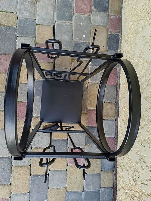 Кованый набор для камина LOFT №8 с дровницей (стойка, совок, щетка, кочерга, щипцы) Киев - изображение 6