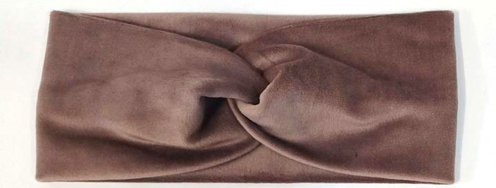 Пов'язка для волосся широка коричнева Київ - фото 1