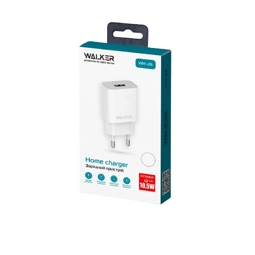 Зарядний пристрій мережевий USB + кабель MicroUSB 2,1А чорний WALKER WH--26 Житомир - изображение 4
