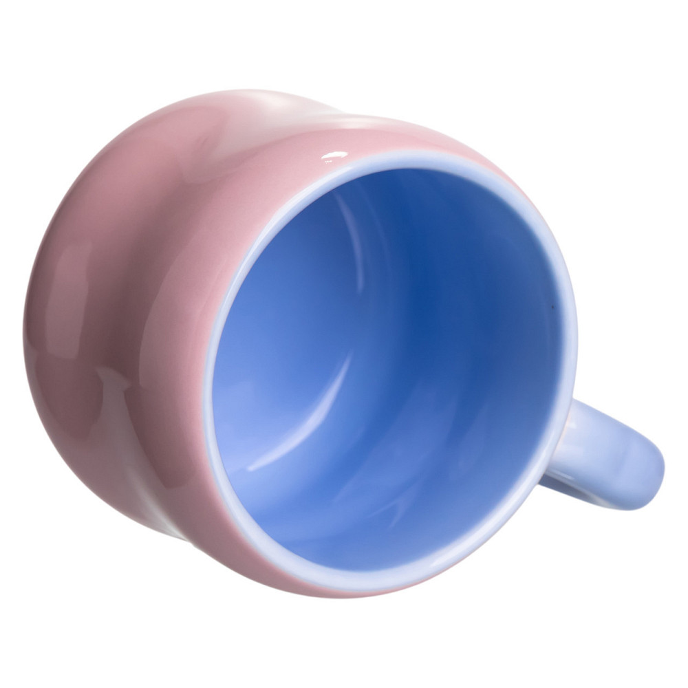 Кубок порцелянова з магнітом Бант 400 (мл) подарункова кружка прикольна чашка для дітей на подарунок Рожевий з блакитним FM-52C Київ - фото 3