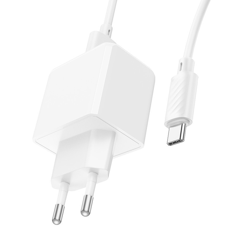 Сетевое зарядное устройство с кабелем HOCO CS11A Ocean single port charger set(Type-C) White Одесса - изображение 3
