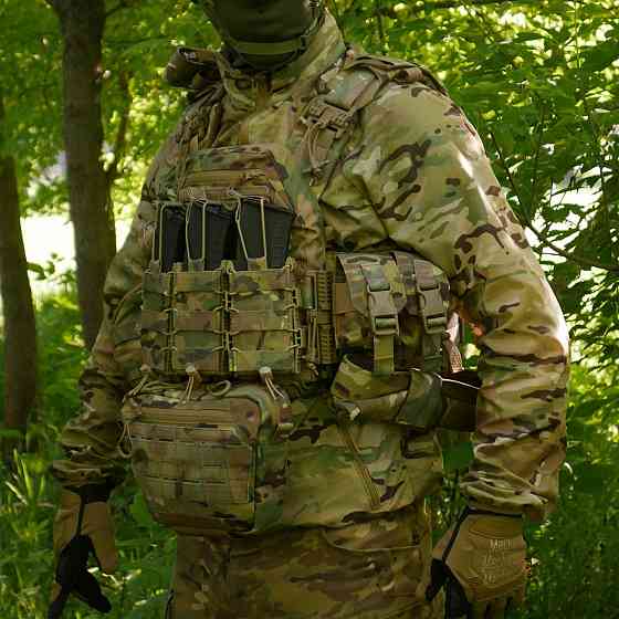 Чоловіча плитоноска мультикам тактична плитоноска комплект з підсумками  з швидким скиданням штурмова плитоноск   WAR Львів