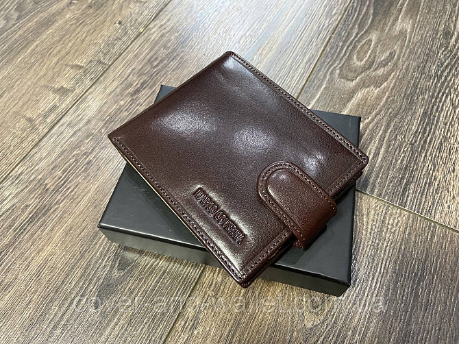 Солидный коричневый мужской кошелек из натуральной кожи Marco Coverna BK047-801 Киев - изображение 2