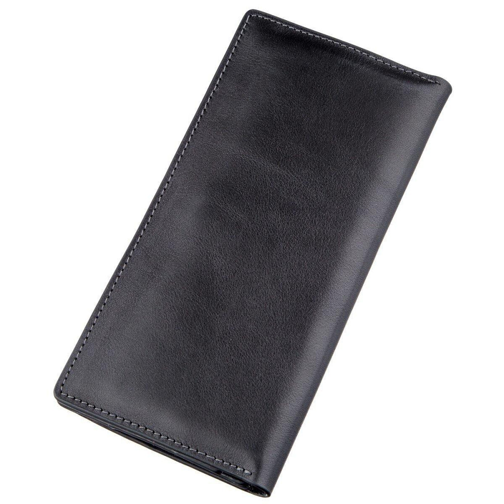 Вертикальний гаманець унісекс на магніті Чорний (GRANDE PELLE) Київ - фото 6