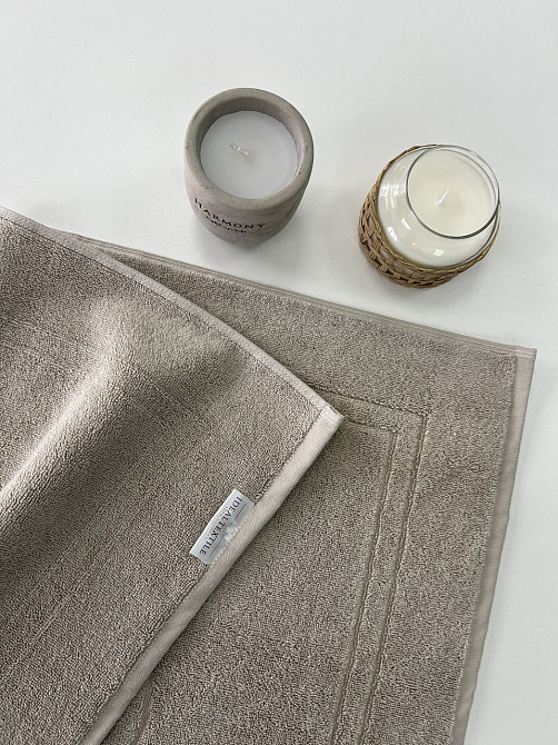 Махровий рушник для ніг Ideal Textile 50х70 килимок світло-бежевий 700 г/м2 (56861171) Чернівці - фото 4