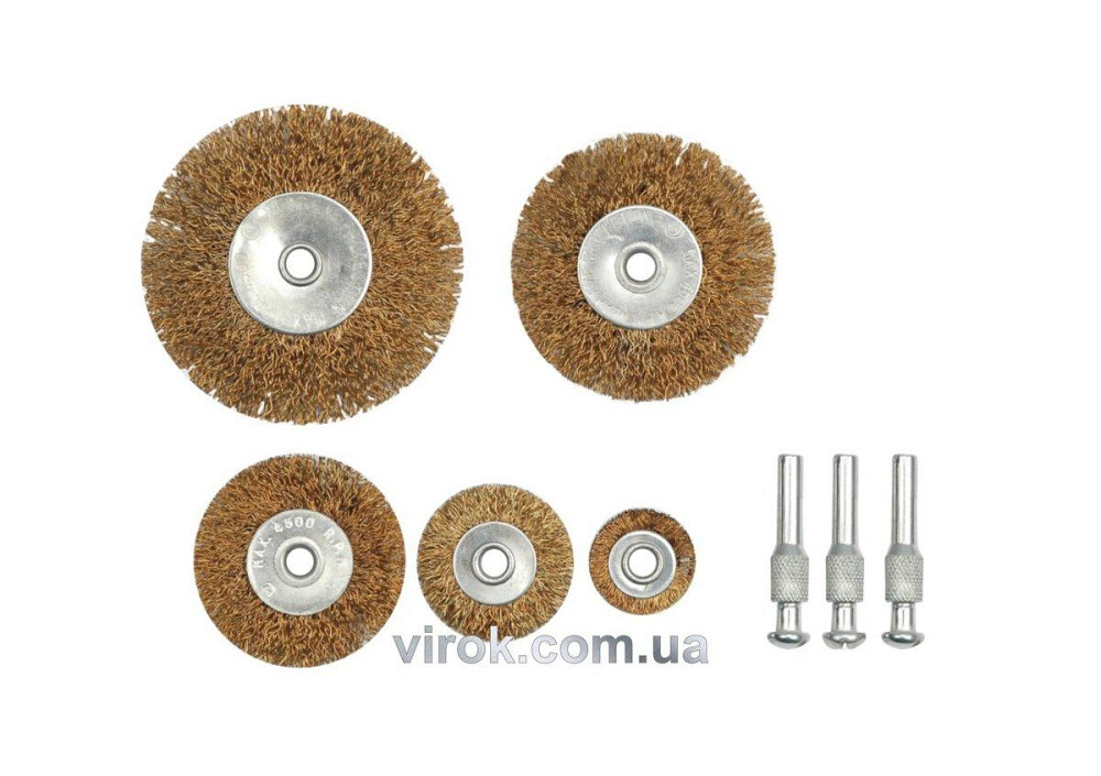 Щітка - крацовка VOREL , Набір плоских 5шт.  [20/120] Одеса - фото 1