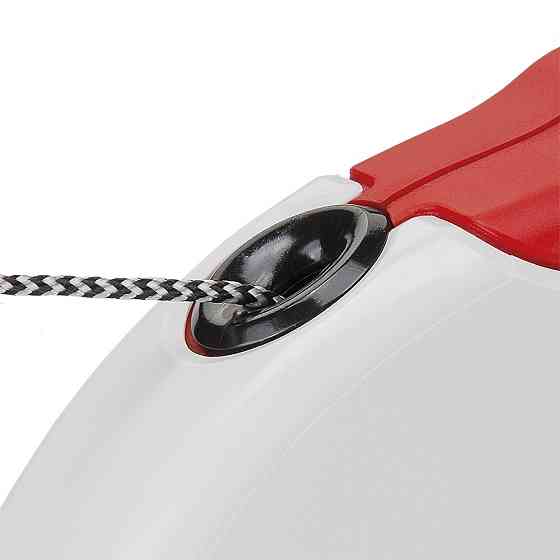 Поводир - рулетка для собак з шнуром Ferplast Amigo Cord (Ферпласт Аміго Корд) 15 x 3.6 x h 14 cм - M, Червоний Запоріжжя