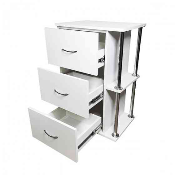 Тумба косметологічна на 3 шухляди UK-06 (металеві колеса) Київ