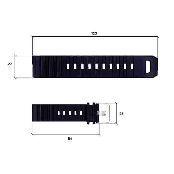 Ремешок для часов Skmei 1657BK Black SBR Киев