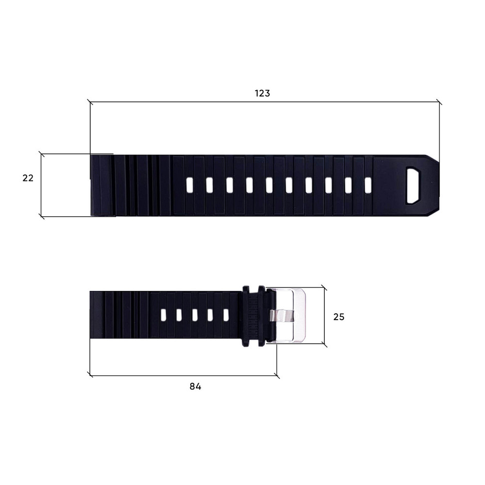 Ремешок для часов Skmei 1657BK Black SBR Киев - изображение 3