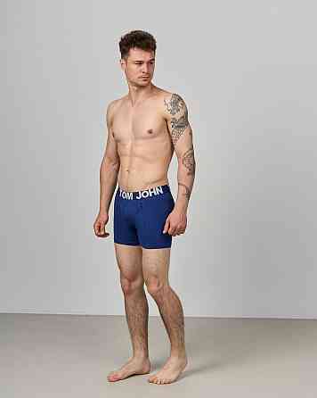 Труси-шорти чоловічі однотонні — Tom John — Сині та Сірі 2020 M, Синій Київ