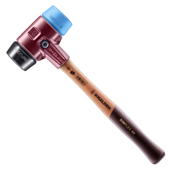 Молоток HALDER Simplex 3012 насадки із синього поліуретану, чорної гуми Одеса