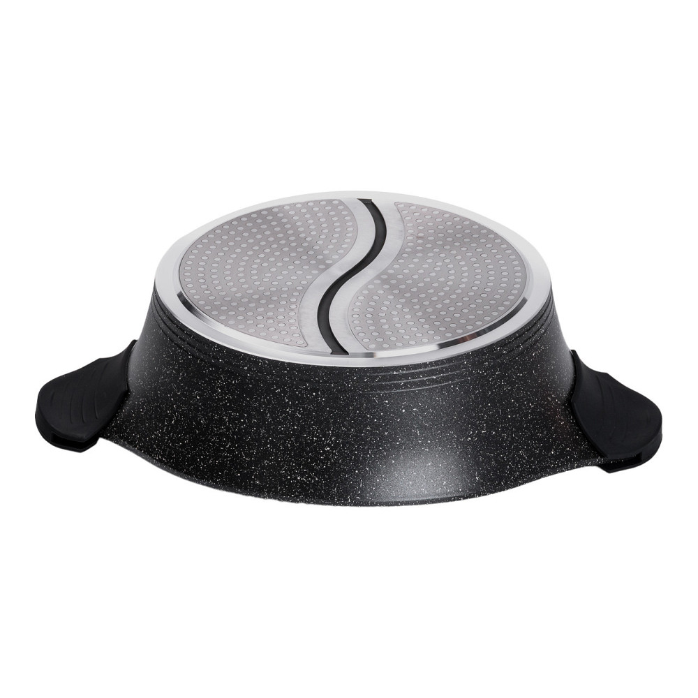 Алюмінієва каструля Ø 30 см 2-ступінчасте мармурове антипригарне покриття Чорний MGC HP-4-413B Коломия - фото 3