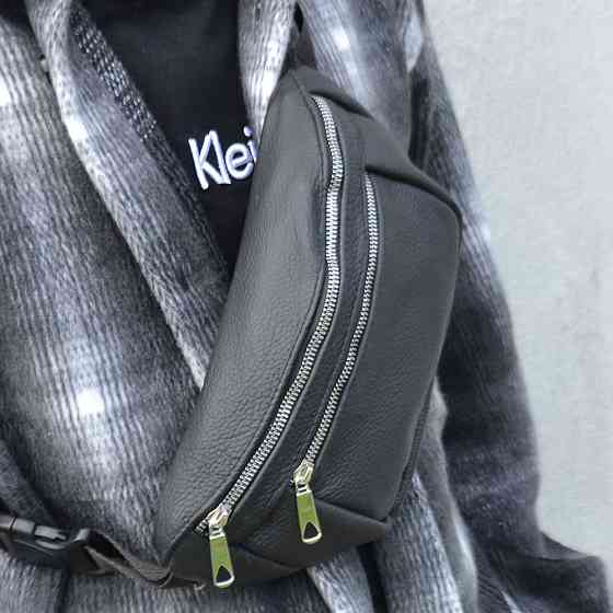 Мужская кожаная бананка, кожаная сумка бананка через плечо, мужская кожаная бананка на пояс Киев