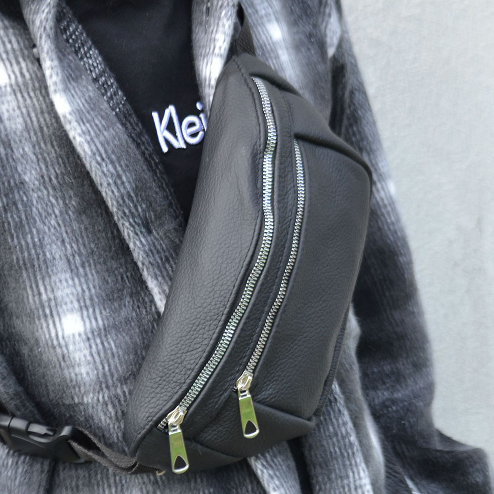 Мужская кожаная бананка, кожаная сумка бананка через плечо, мужская кожаная бананка на пояс Киев - изображение 6