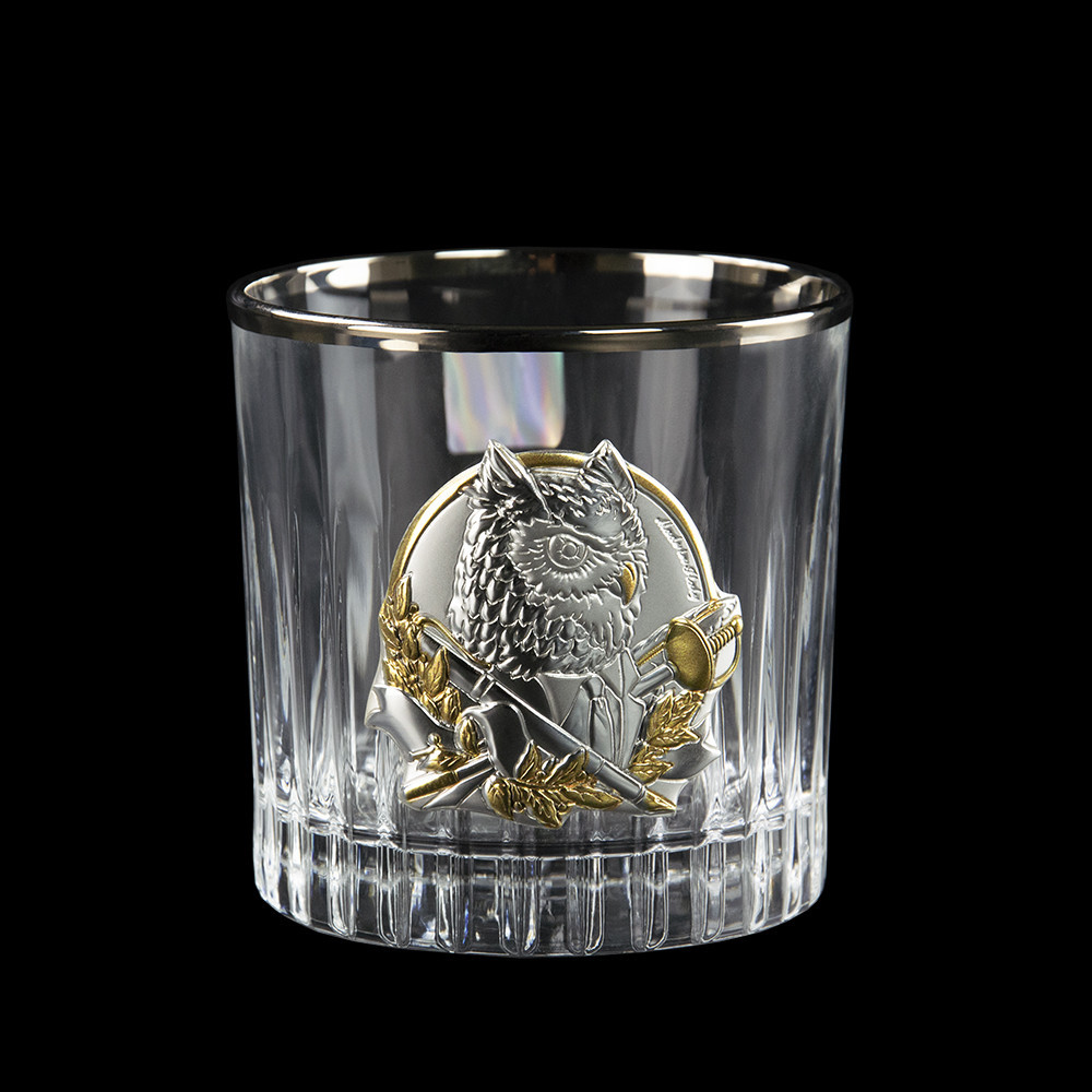 Набор для виски Сенатор Boss Crystal (графин и 6 бокалов) хрусталь декорирован платиной, серебром и золотом Киев - изображение 7