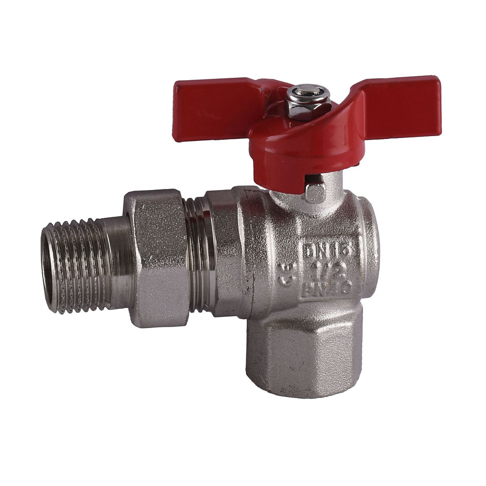 Кран кульовий кутовий з американкою SELBA  1/2″ SL1543 Луцк - изображение 1