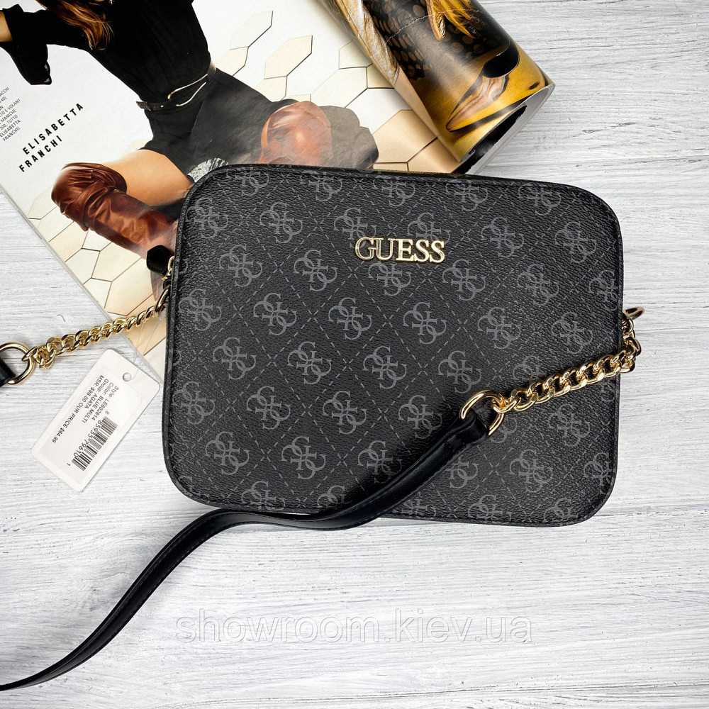 Женская стильная сумка на плечо Guess (4425) grey Киев - изображение 4