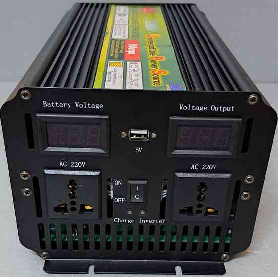 Інвертор із зарядкою 7200W 20 А Перетворювач 12V-220V. ДБЖ для дому Київ