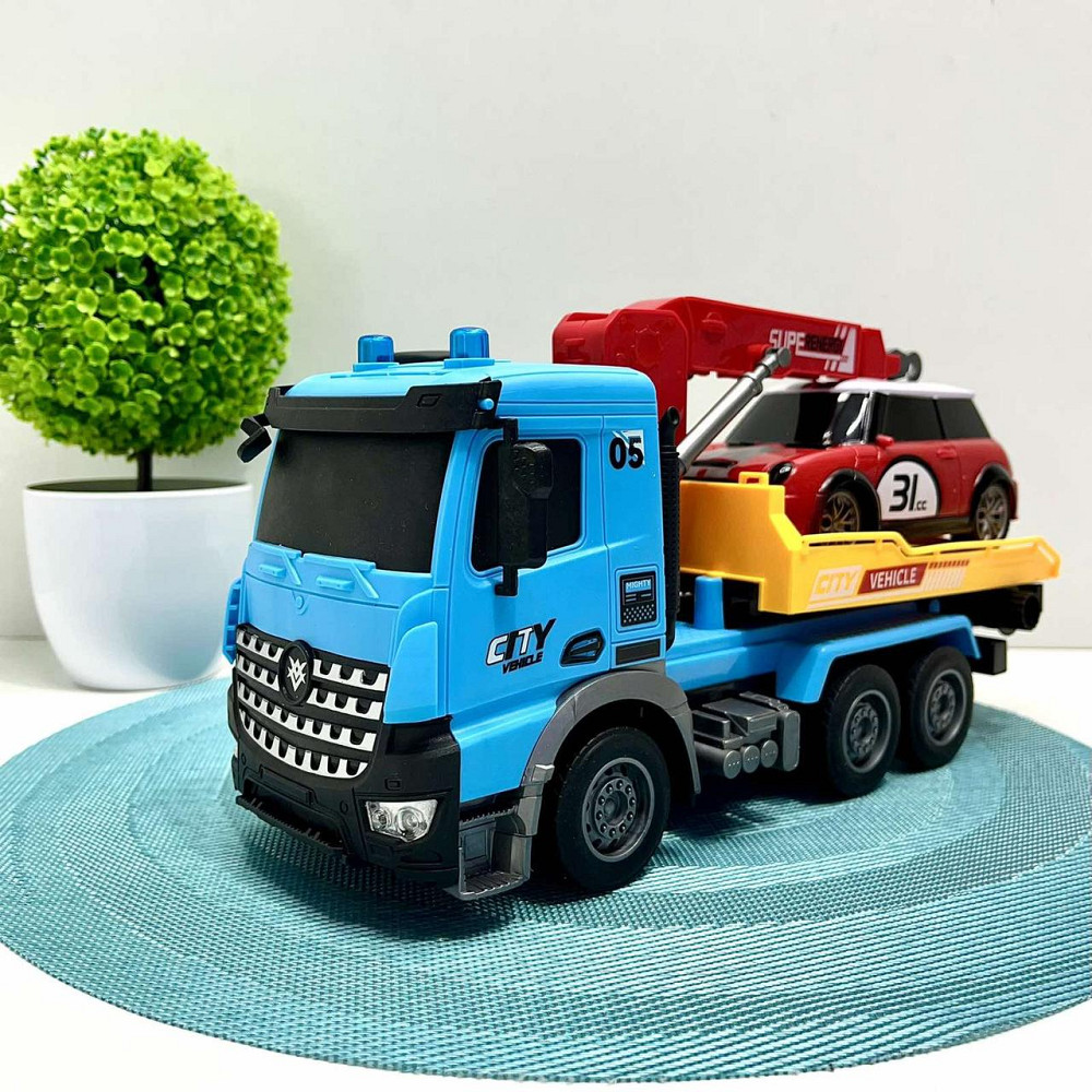 Машина Екскаватор на радіокеруванні масштаб 1:14 30 см Блакитна з червоним (YJ-118-3-5) Чернігів - фото 9