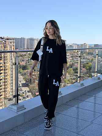 Жіночий легкий спортивний костюм із футболкою "Amante" |  Норма та батал Чорний, 54-56 Київ