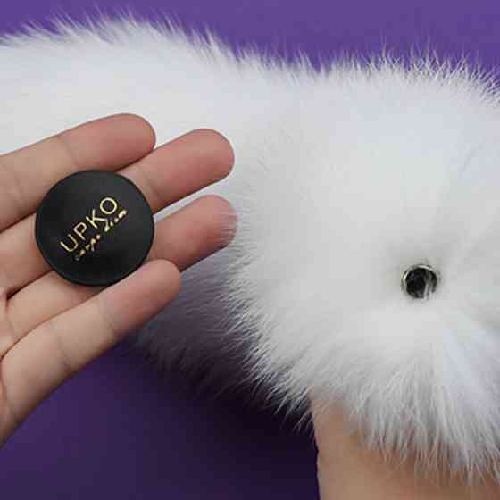 Хвіст на магнітній основі UPKO для Pet Play з лисиного хутра, білий Sex Aura Київ