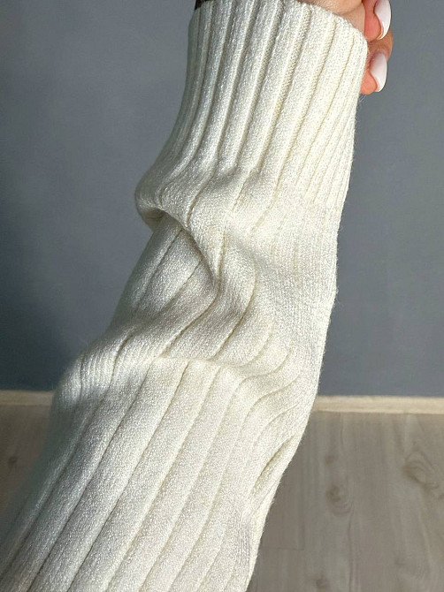 Костюм женский Accorddream 8703-28108 свитер с брюками в рубчик вязаный оверсайз, молочний, one size Киев - изображение 15