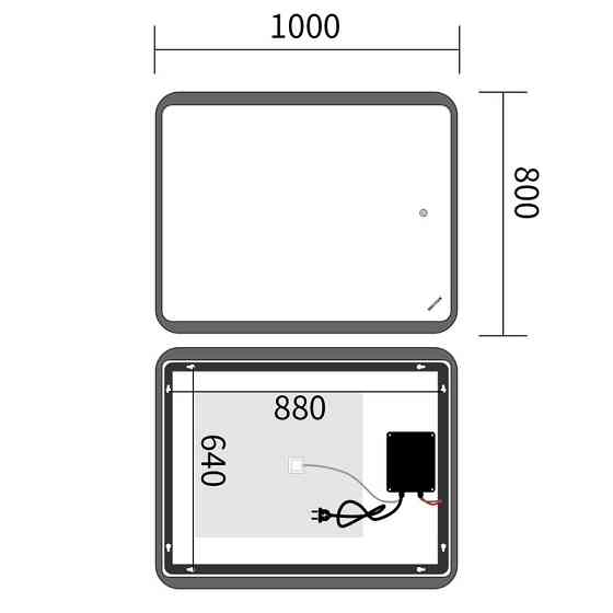 Дзеркало Mixxus Premium OLIVARY MR19-100x80-REVERSE )   ( MP6629 ) 28483 Харків