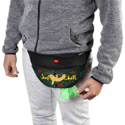 Поясная сумка-бананка для собак WAUDOG Textile "Ленивец" 33х17х10 см (5691) Винница