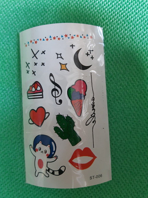 Тату дитячі - розмір наклейки 10*6см Київ - фото 1